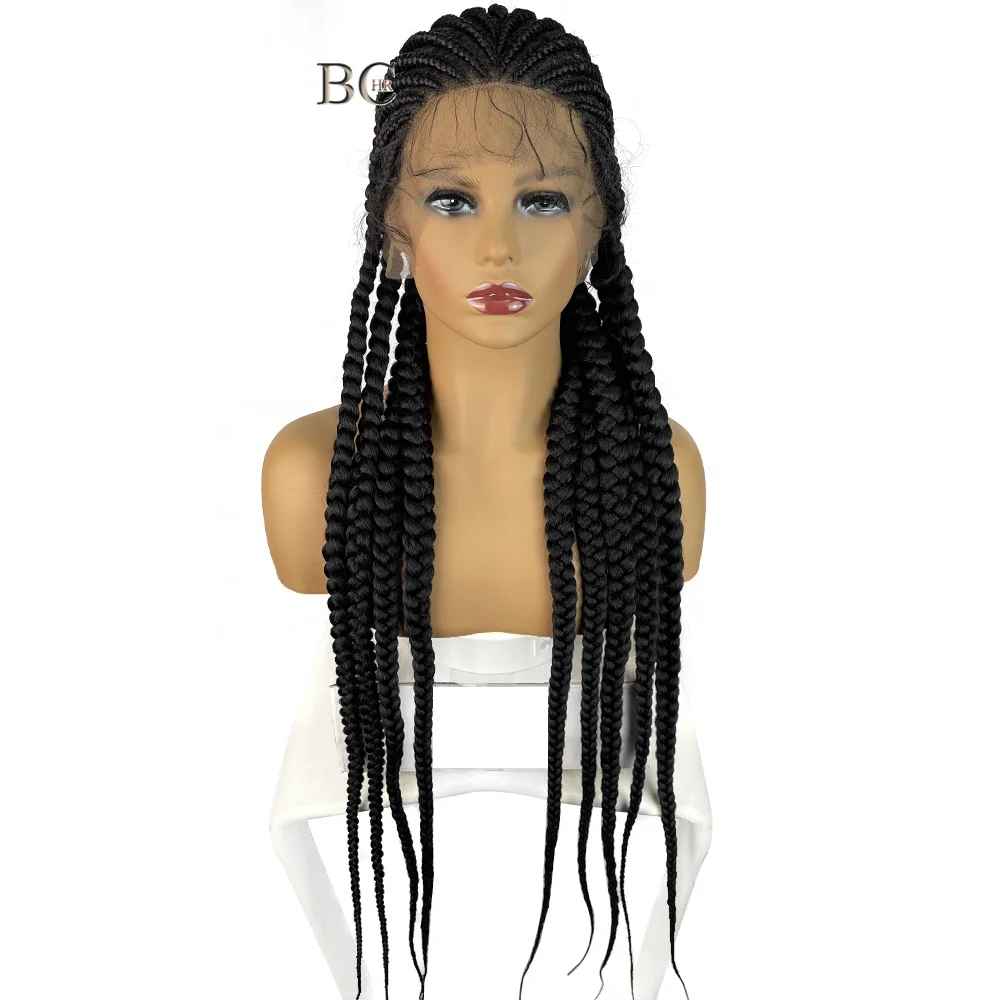 Synthetic Full Lace Fong Knotless Box Braid Wig Black Braid With Baby Hair African Women Daily Wig
Synthetic Full Lace Fong Knotless Box Braid Wig Black Braid With Baby Hair African Women Daily Wig
