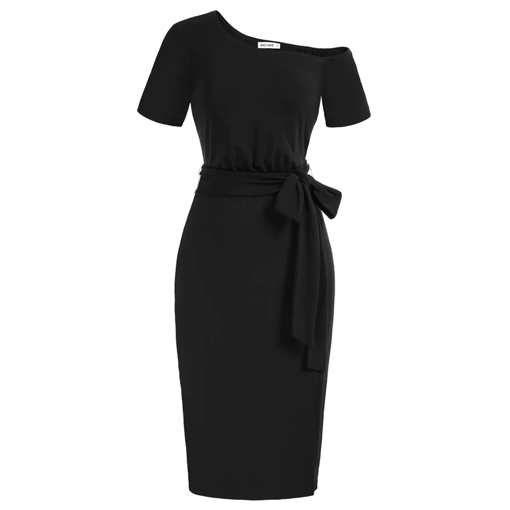 GK Women Dress Sexy One Shoulder Front Slit Dress Asymmetric Short Sleeve Slim Fit Solid Elastic Waist Bodycon Dress With Belt
GK Women Dress Sexy One Shoulder Front Slit Dress Asymmetric Short Sleeve Slim Fit Solid Elastic Waist Bodycon Dress With Belt