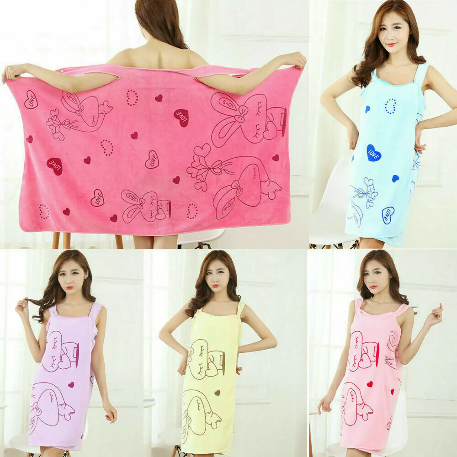 Home Textile TowelWomen Robes Bath Wearable Towel Dress Girls Women Womens Lady Fast Drying Beach Spa Nightwear Sleeping
Home Textile TowelWomen Robes Bath Wearable Towel Dress Girls Women Womens Lady Fast Drying Beach Spa Nightwear Sleeping
