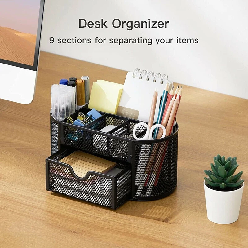 Multifunctional Pen Holder Metal Mesh Desk Stationery Storage Box Student School Supplies Storage Box Birthday Gift
Multifunctional Pen Holder Metal Mesh Desk Stationery Storage Box Student School Supplies Storage Box Birthday Gift