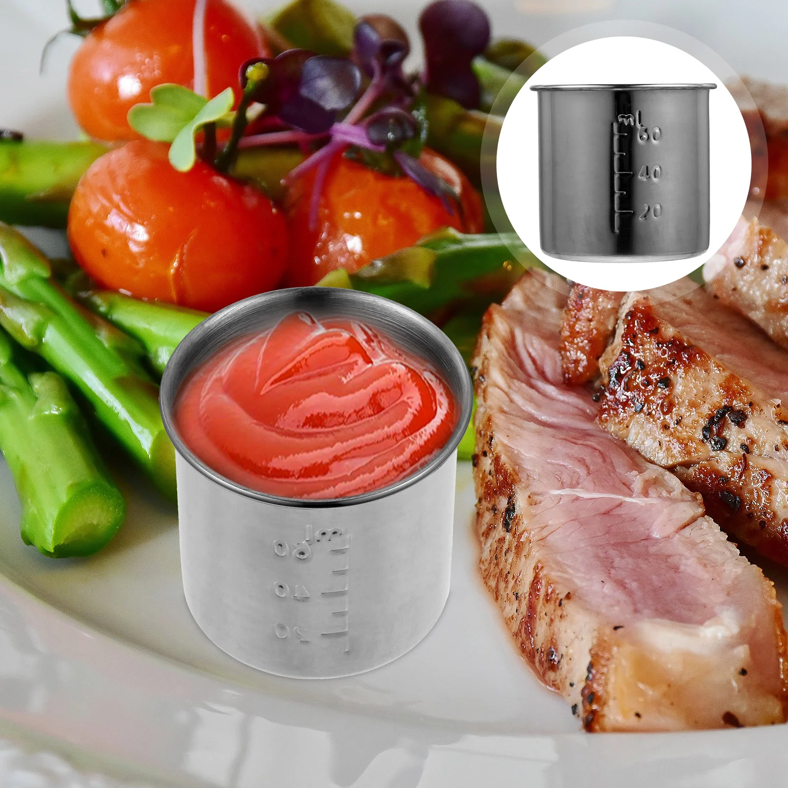 Seasoning Stainless Steel Sauce Cup Travel Containers Restaurant Condiment Cups
Seasoning Stainless Steel Sauce Cup Travel Containers Restaurant Condiment Cups
