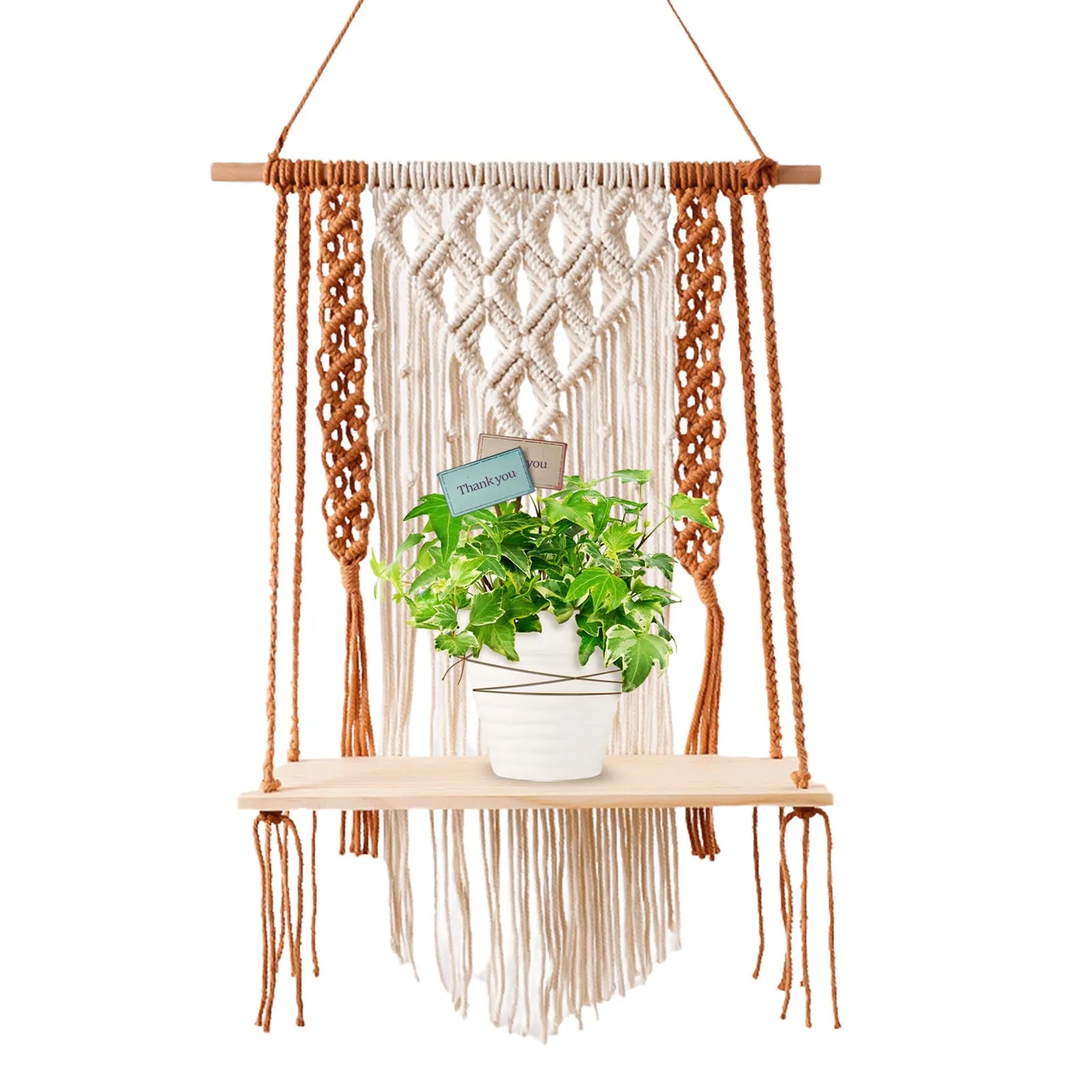 Hand-woven Pendant Macrame Wall Hanging Art Woven Tapestry Boho Wall Hanging Shelf Plant Holder Tapestry For Home Decor 
Hand-woven Pendant Macrame Wall Hanging Art Woven Tapestry Boho Wall Hanging Shelf Plant Holder Tapestry For Home Decor