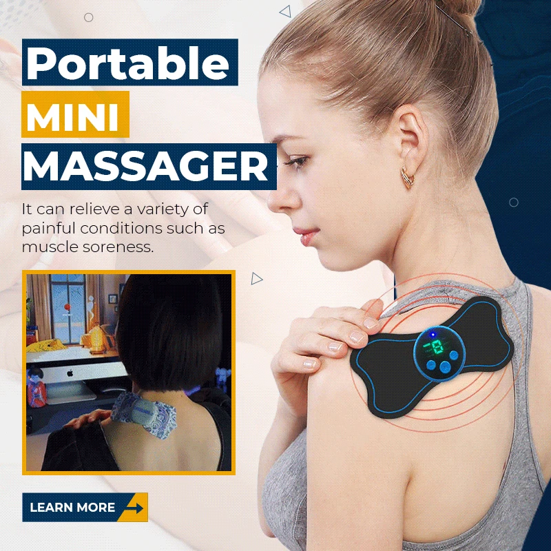 Portable Mini Massager Electric Neck Massager Cervical Massage Stickers Shoulder Cervical Vertebra Muscle Relief Pain Massage
Portable Mini Massager Electric Neck Massager Cervical Massage Stickers Shoulder Cervical Vertebra Muscle Relief Pain Massage