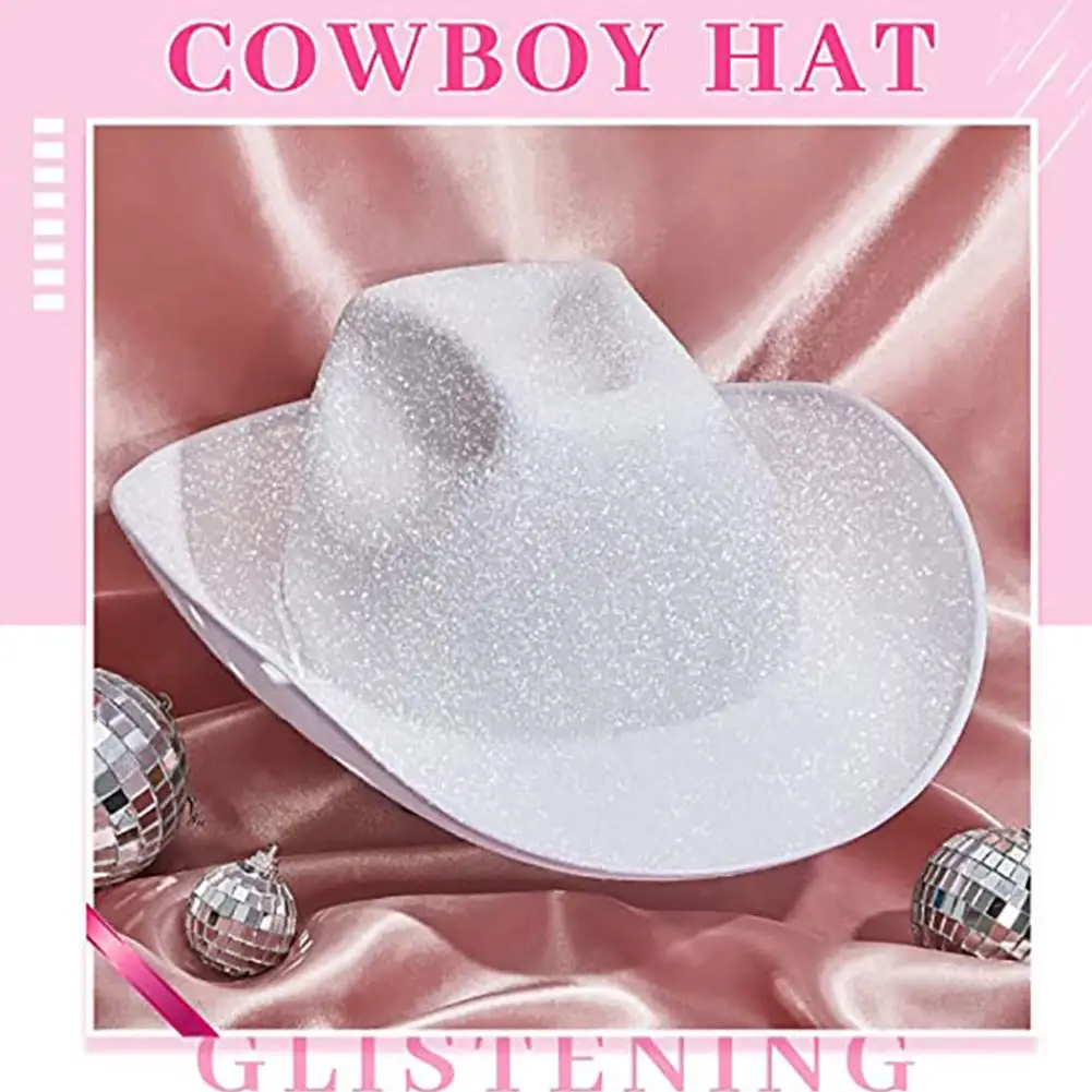 Glitter Cowboy Hat Fashion Wide Brim Retro Western Hat Accessories Prop Party Clothing Cowboy Sticky Bachelorette Hat Brim L5K1
Glitter Cowboy Hat Fashion Wide Brim Retro Western Hat Accessories Prop Party Clothing Cowboy Sticky Bachelorette Hat Brim L5K1