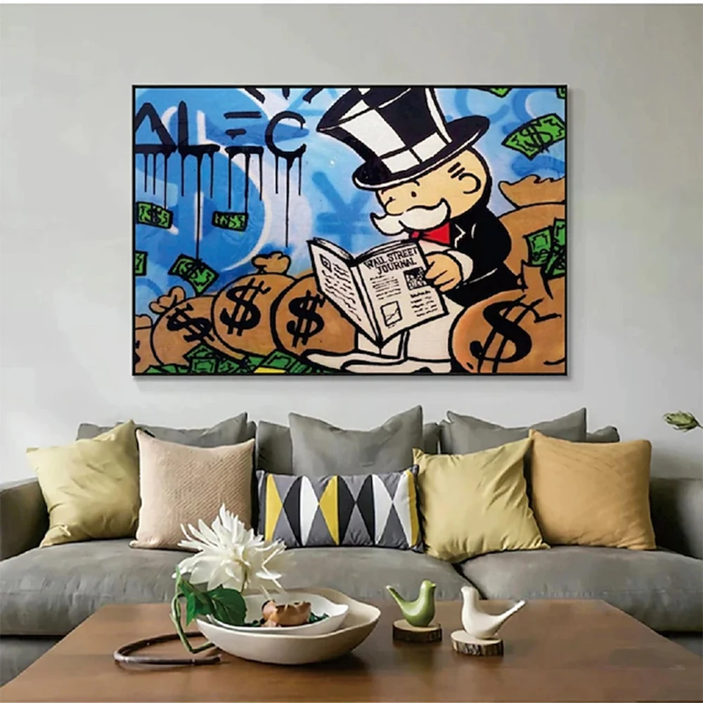 Hand Painted Monopoly Oil Paintings handmade Street Art Money Painting on Canvas Painting for Living Room kid's Decoration art
Hand Painted Monopoly Oil Paintings handmade Street Art Money Painting on Canvas Painting for Living Room kid's Decoration art