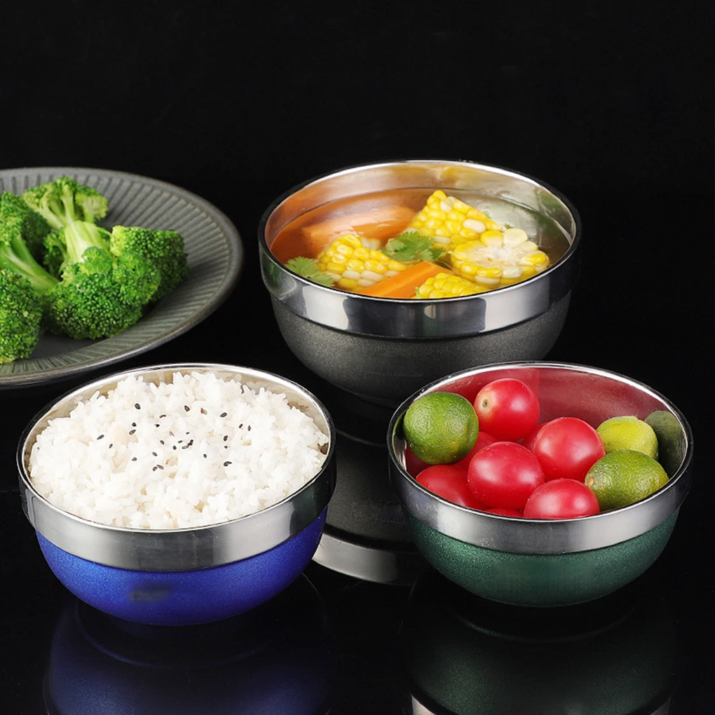 10Pcs Stainless Steel Double-Layers Thermal Insulation Bowl Food Mixing Noodles Container Flatware Organizer Black 
10Pcs Stainless Steel Double-Layers Thermal Insulation Bowl Food Mixing Noodles Container Flatware Organizer Black
