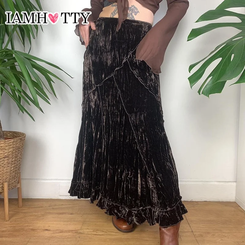Винтажная бархатная длинная юбка IAMHOTTY коричневая прямая свободная Макси-юбка с высокой талией Fairycore Grunge Повседневная Уличная одежда праздничная одежда
Винтажная бархатная длинная юбка IAMHOTTY коричневая прямая свободная Макси-юбка с высокой талией Fairycore Grunge Повседневная Уличная одежда праздничная одежда