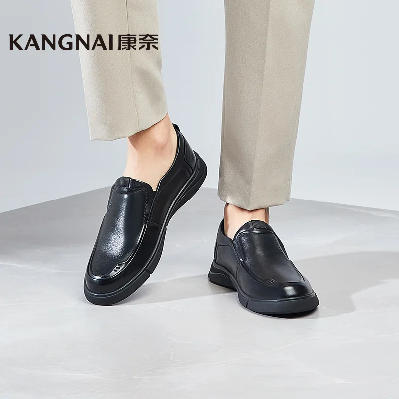 Kangnai Casual Business Shoes Men Genuine Leather Round Toe Loafers Black Platform Flats Comfortable Male Office Slip-On
Kangnai Casual Business Shoes Men Genuine Leather Round Toe Loafers Black Platform Flats Comfortable Male Office Slip-On