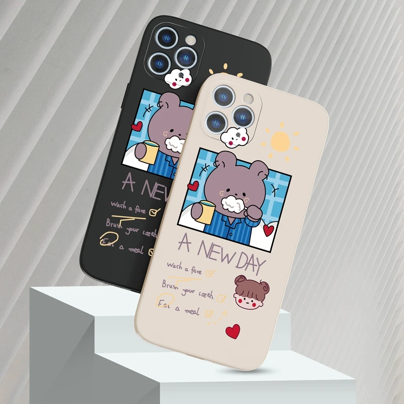 Couple Brush Teeth Bear Phone Case for iPhone 13 11 12 Pro Max X XR XS Max 7 8 Plus 12 13 Mini SE2 Case Soft Silicone Cover
Couple Brush Teeth Bear Phone Case for iPhone 13 11 12 Pro Max X XR XS Max 7 8 Plus 12 13 Mini SE2 Case Soft Silicone Cover