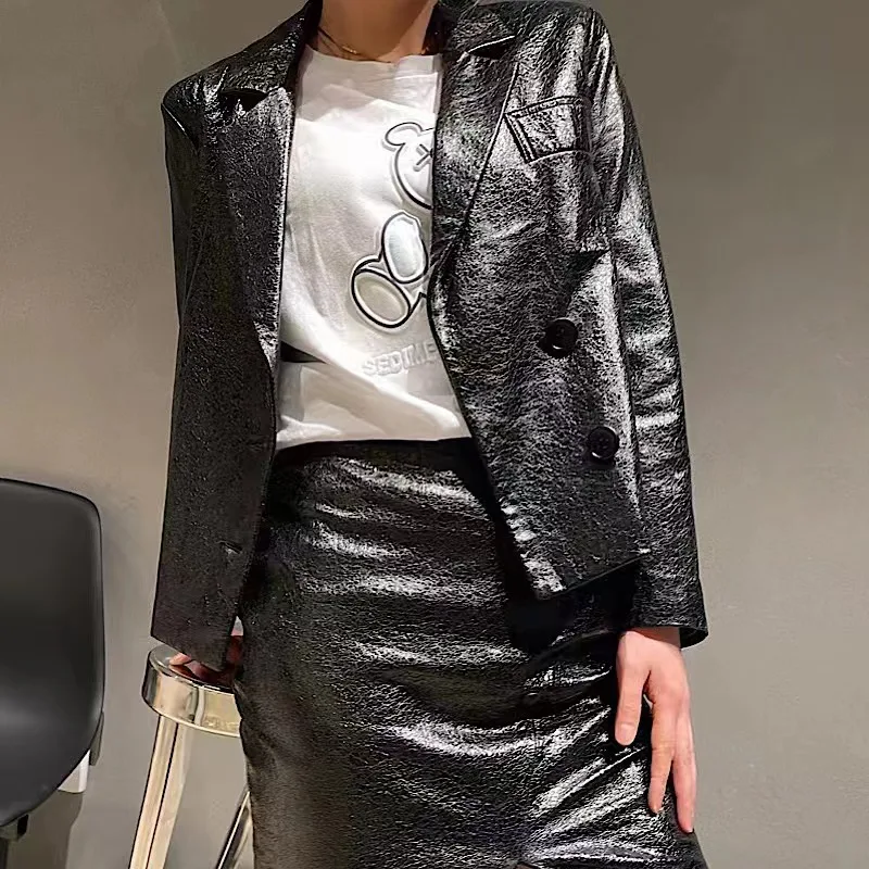 Female Real Genuine Leather Jacket Clothes Women's Fur Coat and Skirt Suit Vintage Spring Autumn Natural Sheepskin 2022 New
Female Real Genuine Leather Jacket Clothes Women's Fur Coat and Skirt Suit Vintage Spring Autumn Natural Sheepskin 2022 New