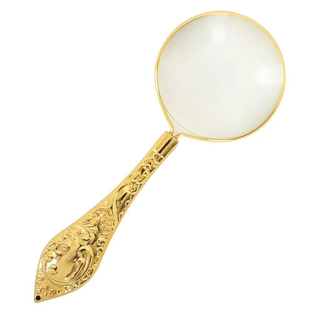 European Style 5x 45mm Gold Carved Magnifying Glass Lens Embossed Handheld Magnifier for Reading Inspection Jewelry Loupe
European Style 5x 45mm Gold Carved Magnifying Glass Lens Embossed Handheld Magnifier for Reading Inspection Jewelry Loupe