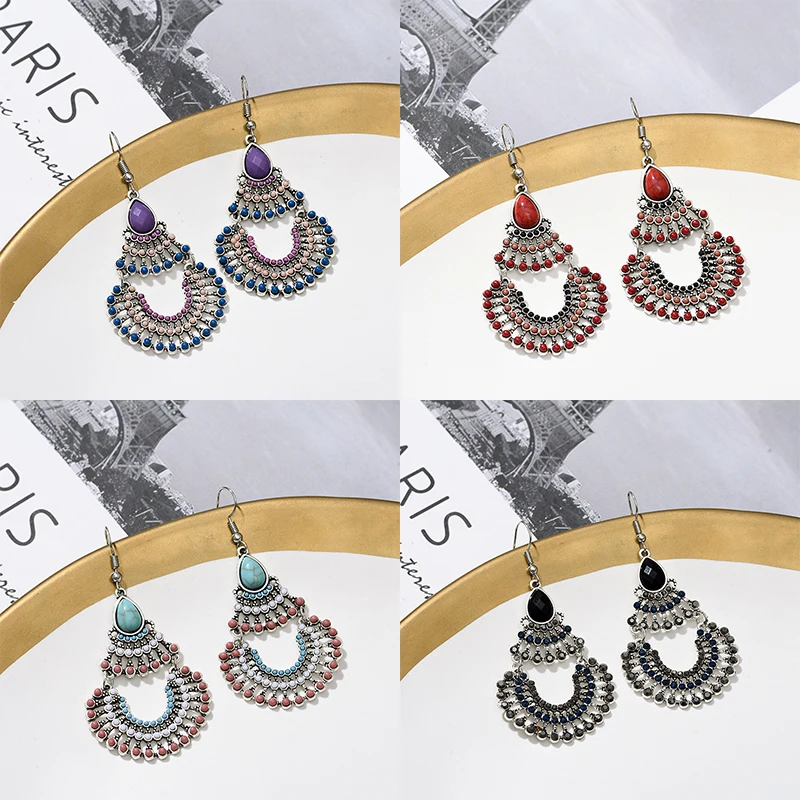 Ethnic Exotic Personality Water Drop Women Earrings Boho Vintage Long Multilayer Hollow Rice Beads Turquoises Earrings Jewelry
Ethnic Exotic Personality Water Drop Women Earrings Boho Vintage Long Multilayer Hollow Rice Beads Turquoises Earrings Jewelry