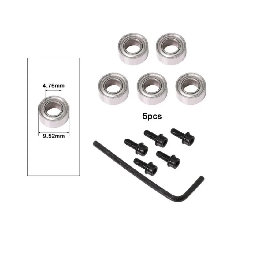 5pcs Router Bit Bearing Kit Tool Head Bearing Inner 4.76mm Outer 9.52mm For Milling Head Holder
5pcs Router Bit Bearing Kit Tool Head Bearing Inner 4.76mm Outer 9.52mm For Milling Head Holder