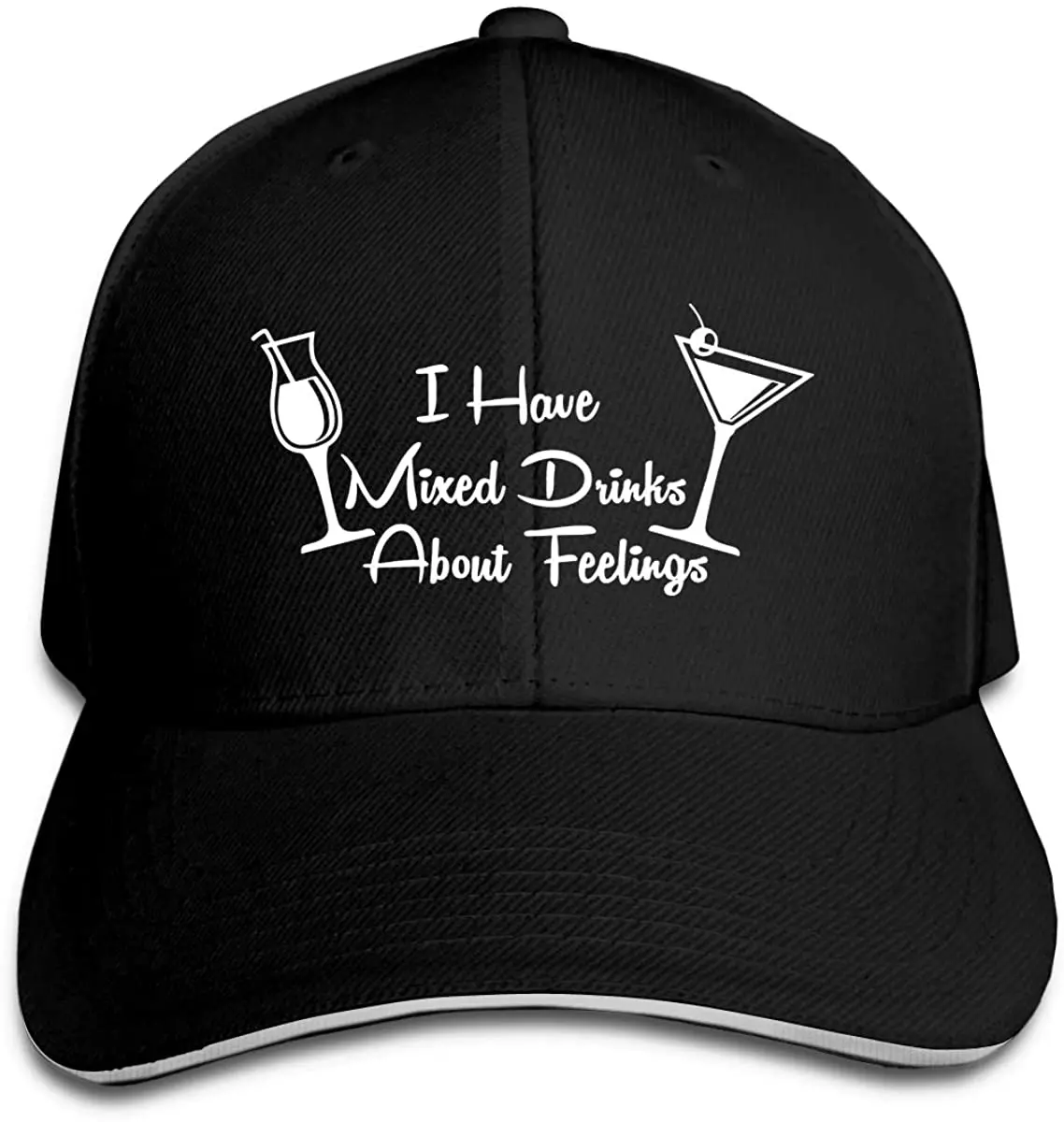 I Have Mixed Drinks About Feelings Men Cotton Classic Baseball Cap Adjustable Size
I Have Mixed Drinks About Feelings Men Cotton Classic Baseball Cap Adjustable Size