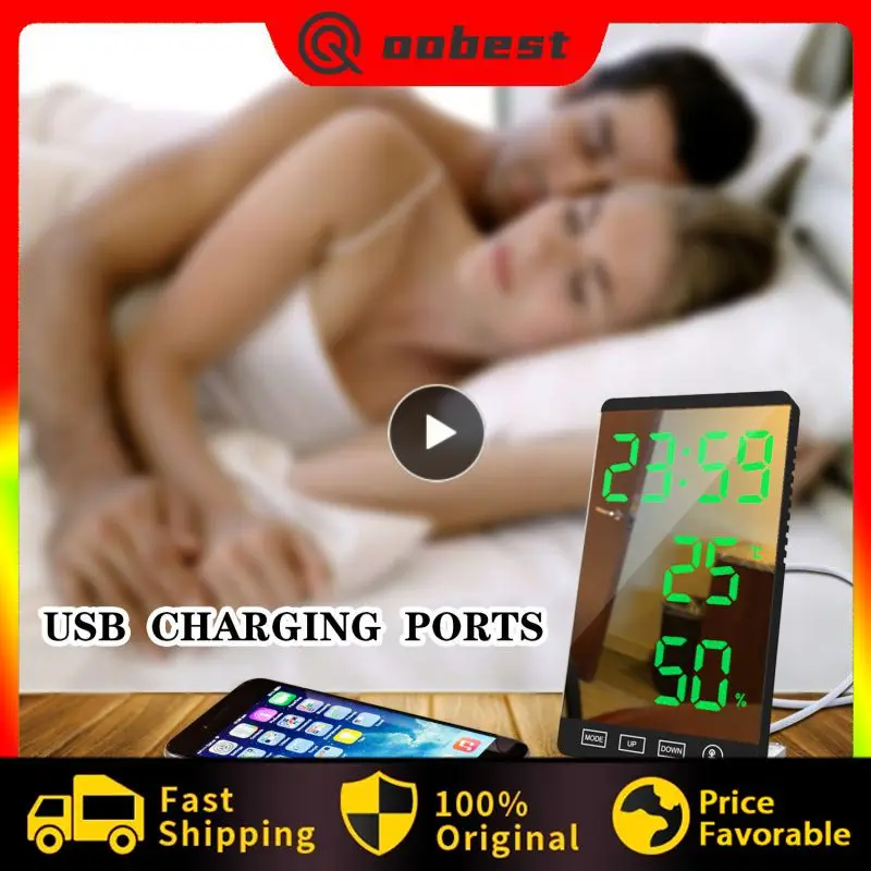 6inch Touch Control Mirror Led Alarm Clock Fashion Led Mirror Table Clock Muti Function Led Time Temperature Humidity Display
6inch Touch Control Mirror Led Alarm Clock Fashion Led Mirror Table Clock Muti Function Led Time Temperature Humidity Display