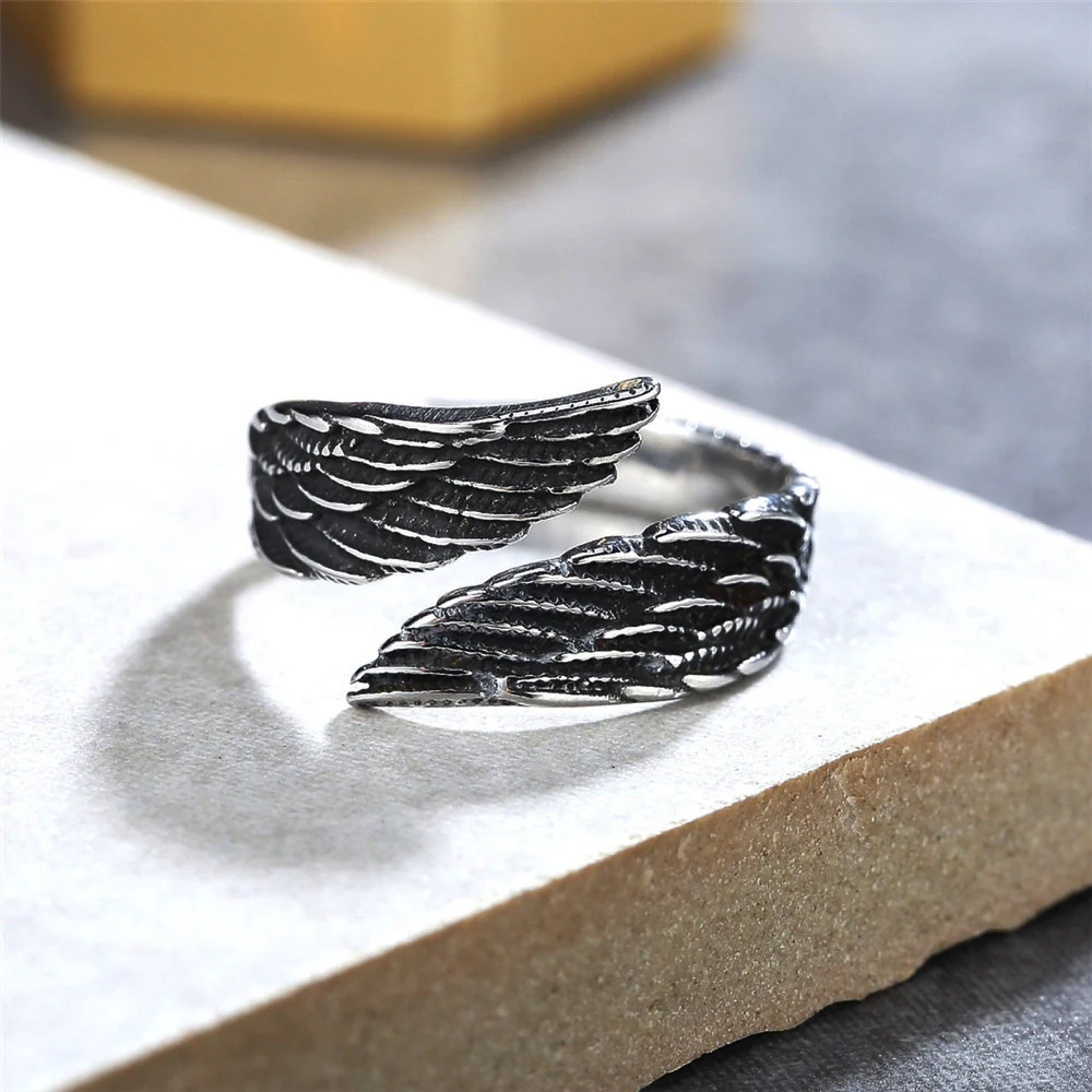Punk Creative Opening Feather Ring Stainless Steel Men And Women Fashion Biker Feather Goro Ring Jewelry Gift Wholesale
Punk Creative Opening Feather Ring Stainless Steel Men And Women Fashion Biker Feather Goro Ring Jewelry Gift Wholesale