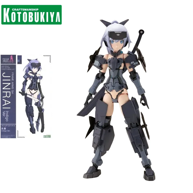 KOTOBUKIYA оригинальная игра аниме FG018 FRAME ARMS GIRL JINRAI Indigo Ver экшн-фигурки игрушки
