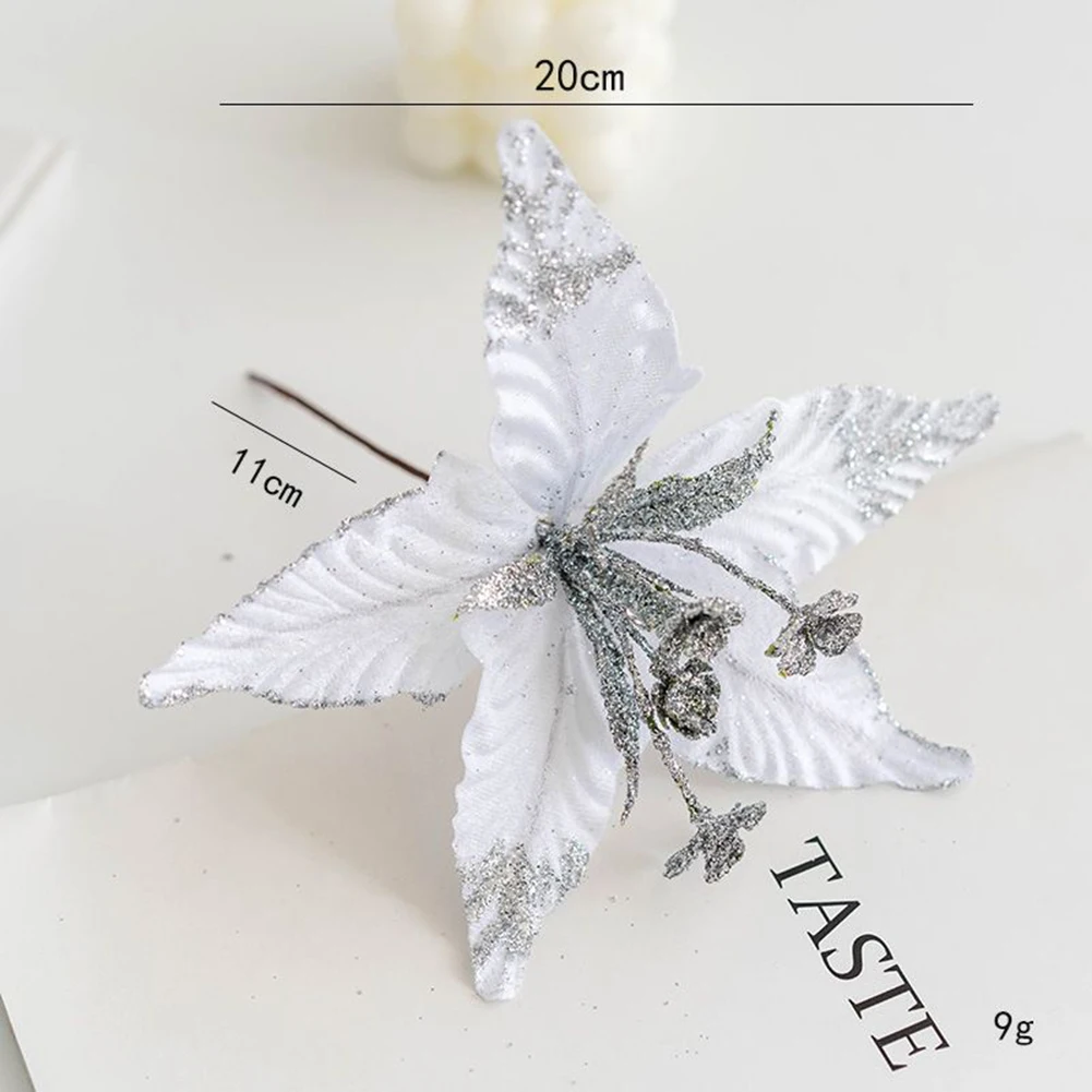 1pcs 20cm Glitter Artificial Christmas Flowers Xmas Tree Ornaments Merry Christmas Decorations For Home New Year Gifts Navidad
1pcs 20cm Glitter Artificial Christmas Flowers Xmas Tree Ornaments Merry Christmas Decorations For Home New Year Gifts Navidad