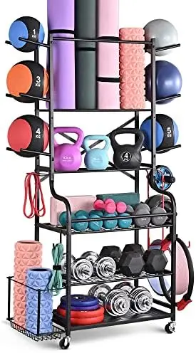 Mat Storage Racks,Home Gym Storage for Dumbbells Kettlebells Foam Roller, Yoga Strap and Resistance Bands, Workout Equipment St
Mat Storage Racks,Home Gym Storage for Dumbbells Kettlebells Foam Roller, Yoga Strap and Resistance Bands, Workout Equipment St