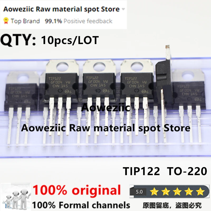 Aoweziic 2021 + 100 новый импортный оригинальный транзистор TIP122 TO-220 PNP Darlington 5A 100V
Aoweziic 2021 + 100 новый импортный оригинальный транзистор TIP122 TO-220 PNP Darlington 5A 100V