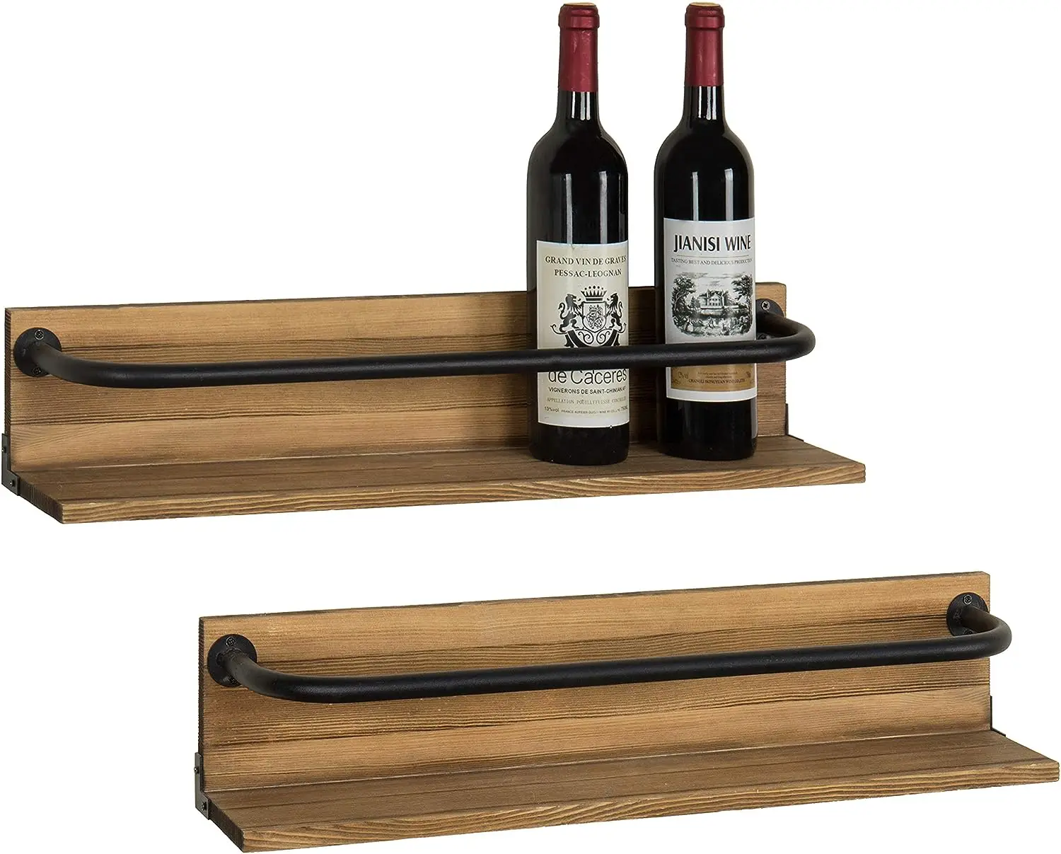 Винный набор из 2 предметов с 6 бутылками на деревянной трубе 
Винный набор из 2 предметов с 6 бутылками на деревянной трубе