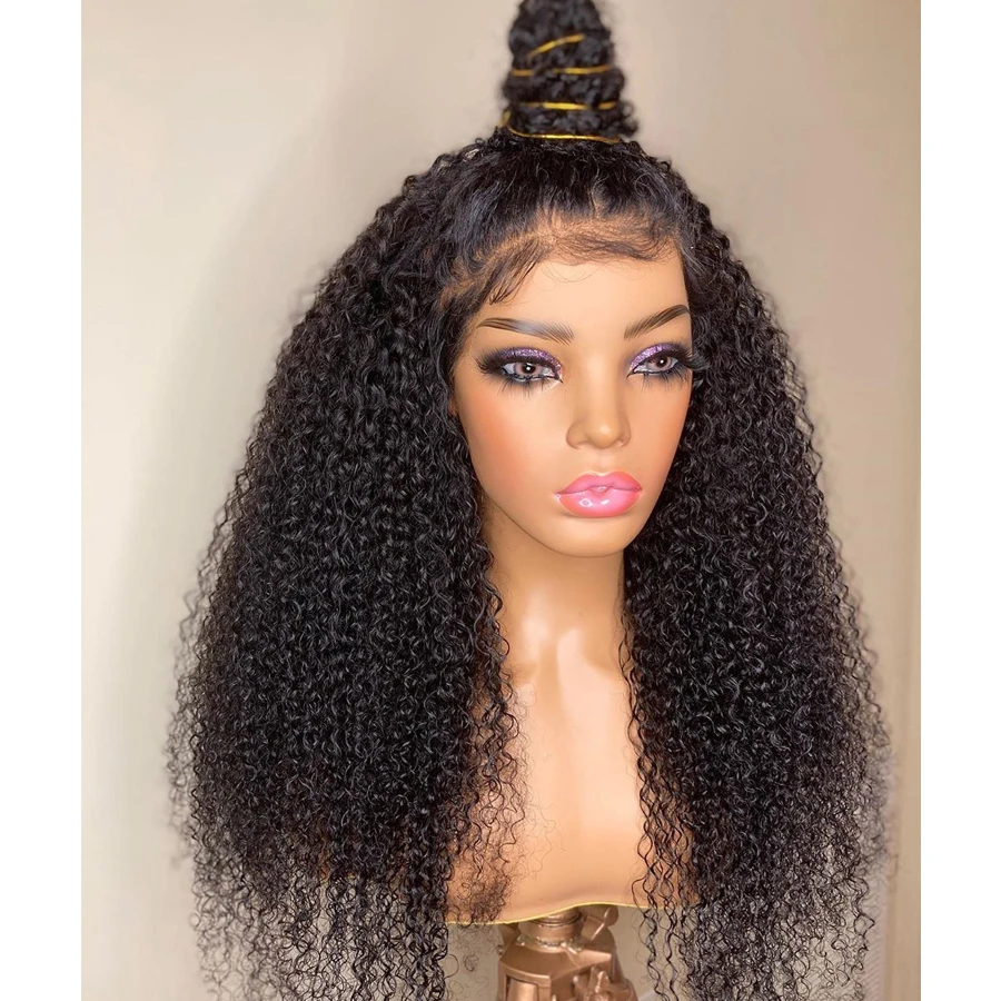 Soft 26Inch 180%Density Natural Black Kinky Curly Long Preplucked Glueless Lace Front Wig For Women With BabyhairDaily Cosplay
Soft 26Inch 180%Density Natural Black Kinky Curly Long Preplucked Glueless Lace Front Wig For Women With BabyhairDaily Cosplay