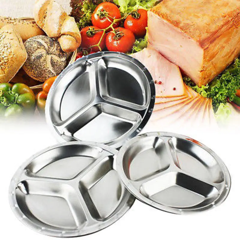 Stainless Steel Dinner Plate 3 Sections Round Divided Dish Kids Fruit Snack Tray Baby Bowls Kitchen Tableware Dia 22 /24 /26cm
Stainless Steel Dinner Plate 3 Sections Round Divided Dish Kids Fruit Snack Tray Baby Bowls Kitchen Tableware Dia 22 /24 /26cm