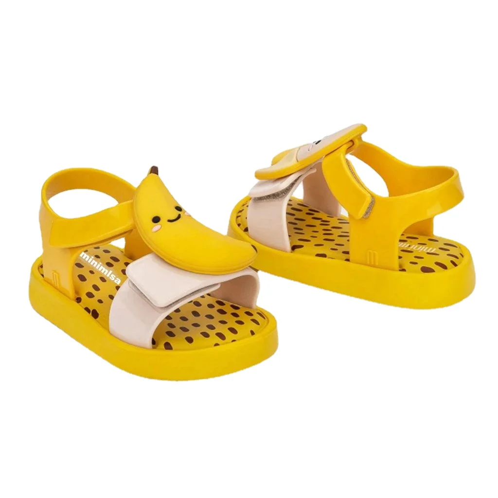 

Mini Mlsa Banana 2022 Kids Shoes Melflex Avocado Princess Beach Baby Girl Sandals Beach Orange Shoe