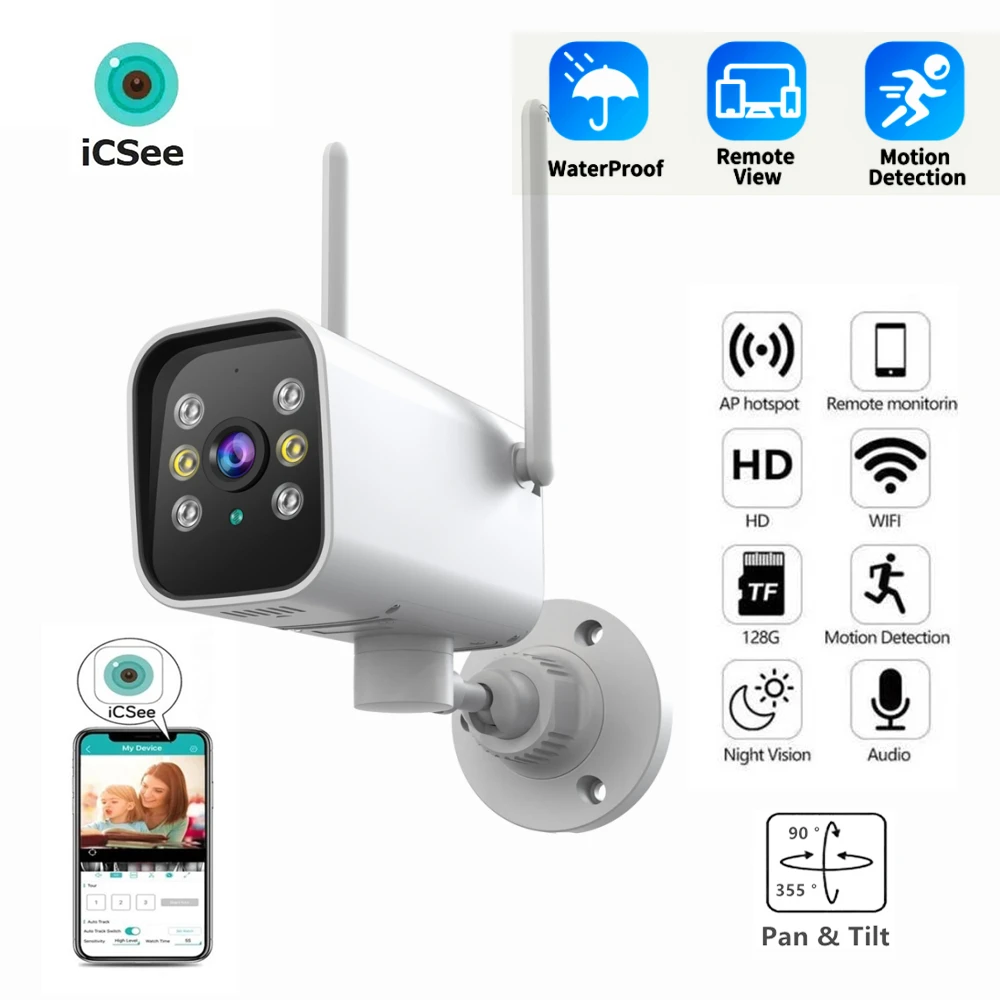 4MP Wireless WIFI Outdoor Camera ICSee Two Ways Audio Waterproof Home Security Speed Dual Light Dome PTZ Camera
4MP Wireless WIFI Outdoor Camera ICSee Two Ways Audio Waterproof Home Security Speed Dual Light Dome PTZ Camera