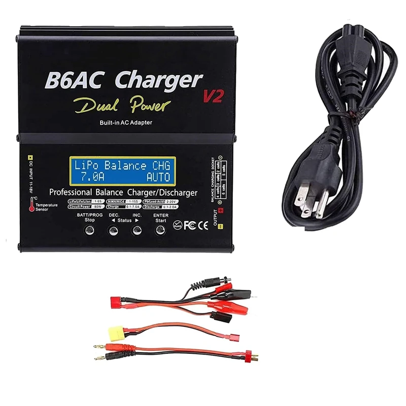 Aircraft Model B6 Charger Aluminum Alloy, FR4 IMAX B6AC V2 80W 7A Smart Balance Charger Lithium Battery Nimh US Plug 
Aircraft Model B6 Charger Aluminum Alloy, FR4 IMAX B6AC V2 80W 7A Smart Balance Charger Lithium Battery Nimh US Plug