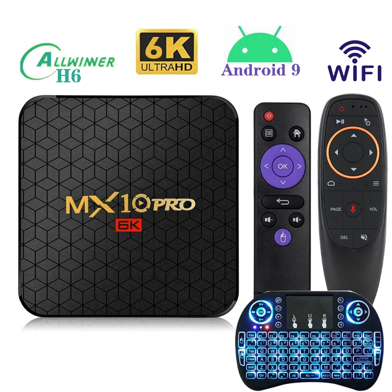 MX10 Pro 6K Android TV Box Allwinner H6 Android 9.0 TV Box Quad Core WiFi Set Top Box 4G RAM 32G 64G ROM USB 3.0 Media Player
MX10 Pro 6K Android TV Box Allwinner H6 Android 9.0 TV Box Quad Core WiFi Set Top Box 4G RAM 32G 64G ROM USB 3.0 Media Player