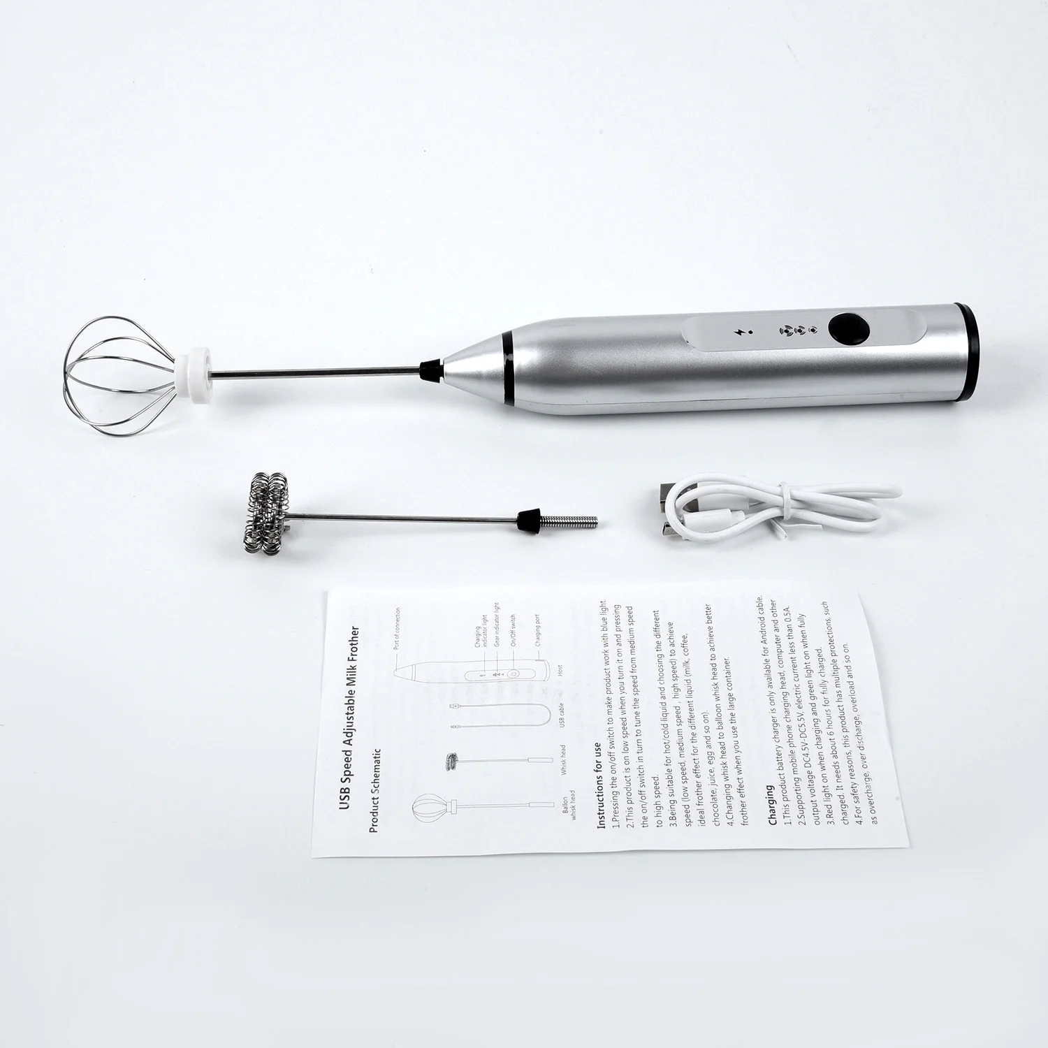 Electric Coffee Mixer Rechargeable Milk Shaker Maker Frother Foamer USB Charging Egg Maker Handheld 3-Speed Adjustable Modes
Electric Coffee Mixer Rechargeable Milk Shaker Maker Frother Foamer USB Charging Egg Maker Handheld 3-Speed Adjustable Modes