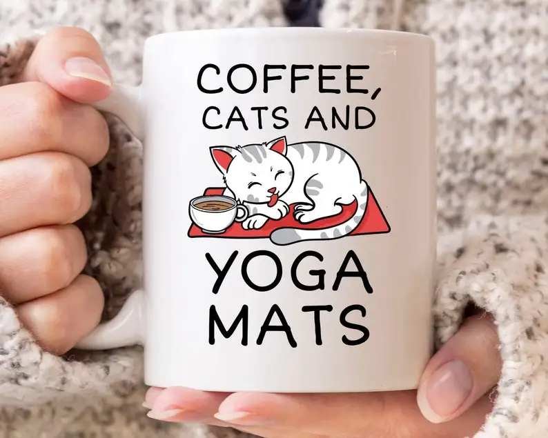 Coffee Cats And Yoga Mats Mug, Cute Coffee Lover Gift Idea For Cat Owner Yoga Teacher, Yoga Mat Meditation Cup For Coffee Drinke
Coffee Cats And Yoga Mats Mug, Cute Coffee Lover Gift Idea For Cat Owner Yoga Teacher, Yoga Mat Meditation Cup For Coffee Drinke