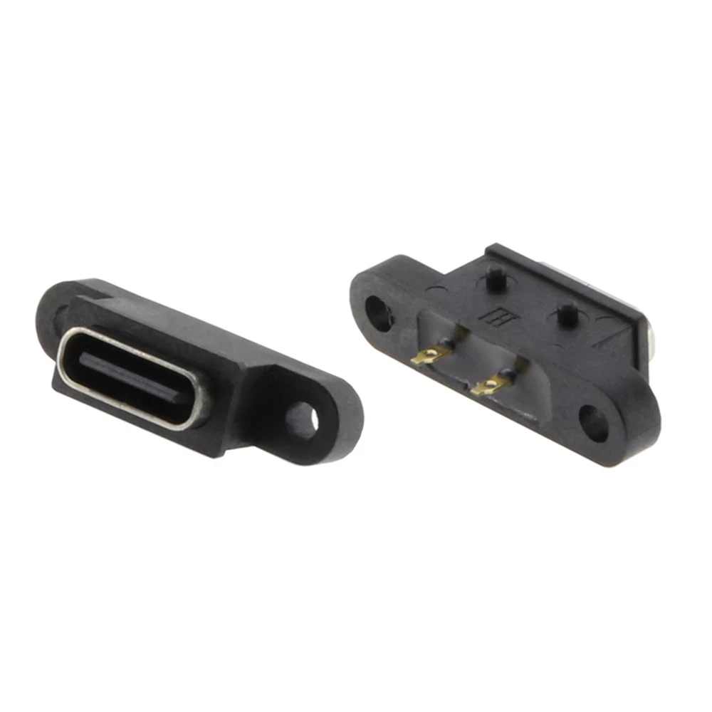 20pcs TYPE C 2 Pin Waterproof Female USB C Socket Port With Screw Hole Fast Charge Charging Interface 180 degree USB Connector
20pcs TYPE C 2 Pin Waterproof Female USB C Socket Port With Screw Hole Fast Charge Charging Interface 180 degree USB Connector