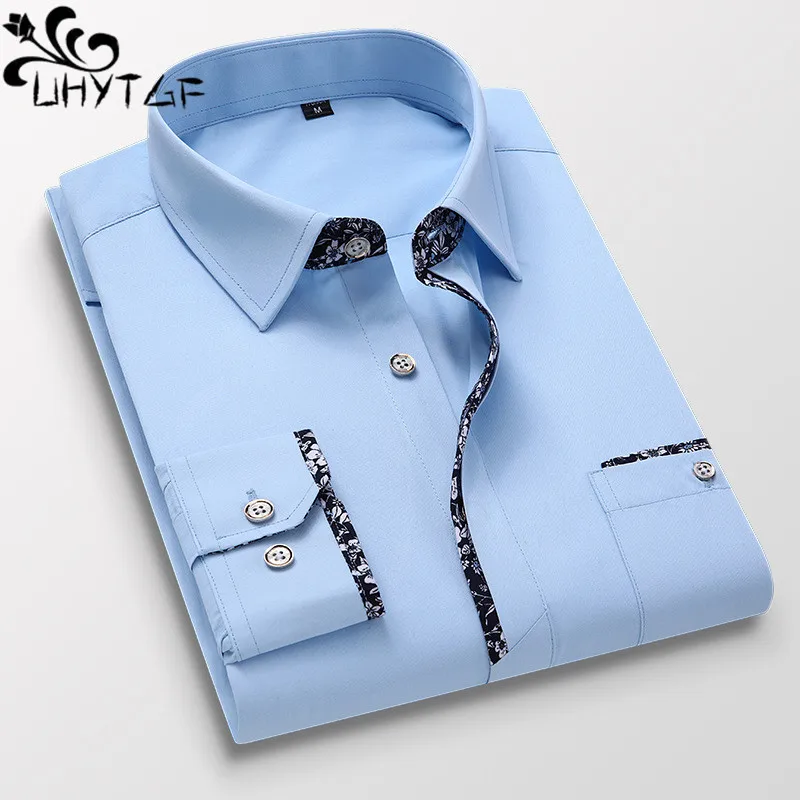 Рубашка UHYTGF 5XL мужская однобортная, модная блузка Slim, деловая повседневная одежда, 270
Рубашка UHYTGF 5XL мужская однобортная, модная блузка Slim, деловая повседневная одежда, 270