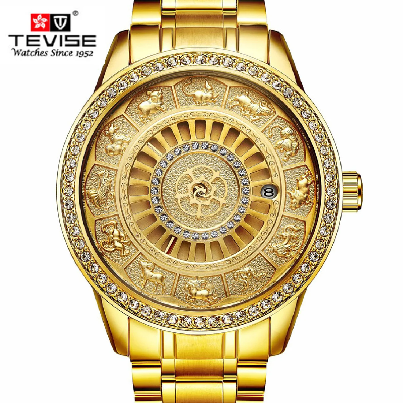TEVISE Men Automatic Mechanical Watch Skeleton Zodiac Watches Self-Winding Waterproof Top Luxury Gold Clock Relogio Masculino
TEVISE Men Automatic Mechanical Watch Skeleton Zodiac Watches Self-Winding Waterproof Top Luxury Gold Clock Relogio Masculino