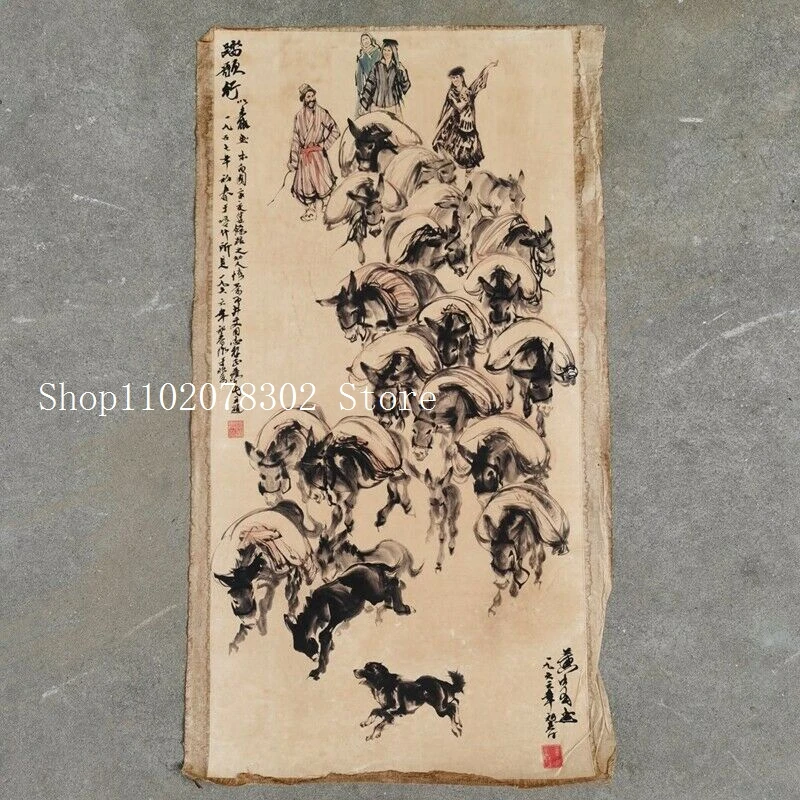 Старая китайская каллиграфия, Свиток, картина «Huang Zhou donkey», картина из бумаги
Старая китайская каллиграфия, Свиток, картина «Huang Zhou donkey», картина из бумаги