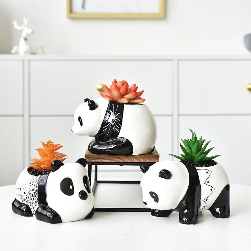Creative Black and White Ceramic Panda Flower Pot Cute Cartoon Animal Plant Potted Flower Pot Porcelain Vase Home Decoration New
Creative Black and White Ceramic Panda Flower Pot Cute Cartoon Animal Plant Potted Flower Pot Porcelain Vase Home Decoration New