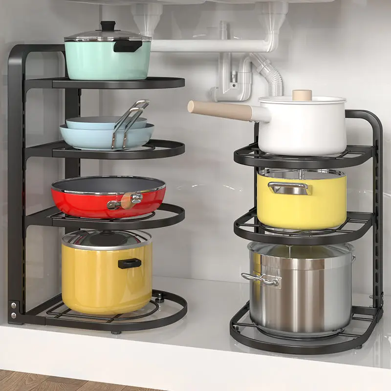 Adjustable Pot Rack Pot Ware Storage Stainless Steel Shelf Storage Rack for Pot Kitchen Multi-layer Floor Cabinet Inner Table
Adjustable Pot Rack Pot Ware Storage Stainless Steel Shelf Storage Rack for Pot Kitchen Multi-layer Floor Cabinet Inner Table
