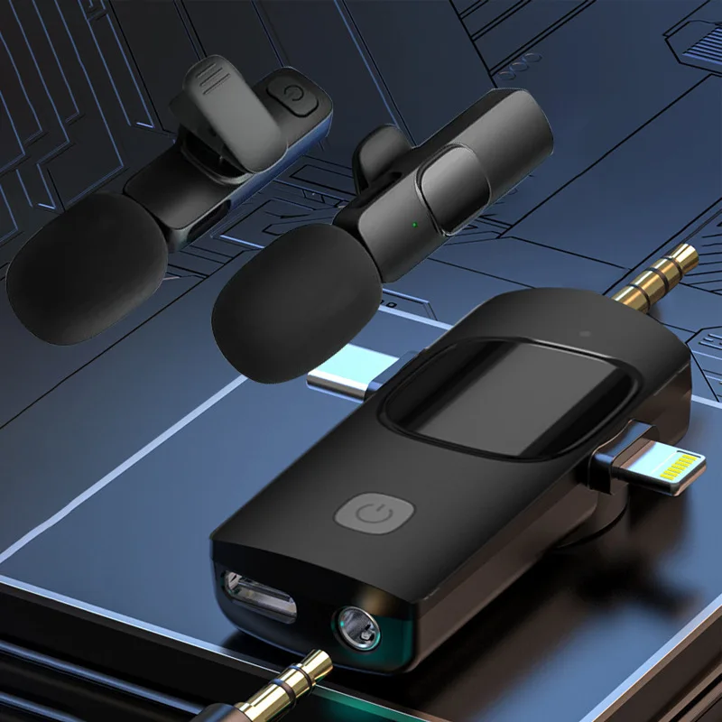 New Wireless Lavalier 3In1 Microphone Portable Audio Video Recording Mini Mic For iPhone Android Live Broadcast Gaming Phone Mic
New Wireless Lavalier 3In1 Microphone Portable Audio Video Recording Mini Mic For iPhone Android Live Broadcast Gaming Phone Mic