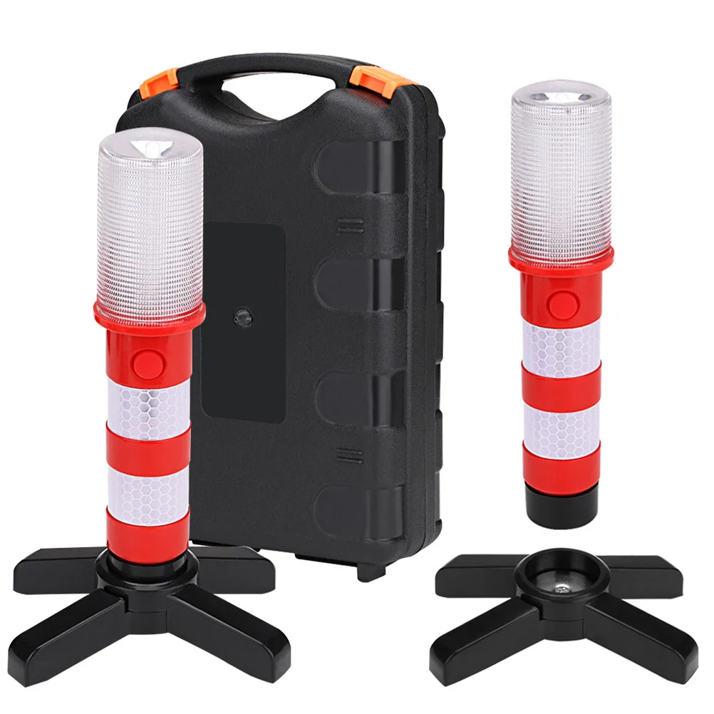 1 Set LED Emergency Roadside Flares Detachable Stand Beacon Safety Strobe Light 
1 Set LED Emergency Roadside Flares Detachable Stand Beacon Safety Strobe Light