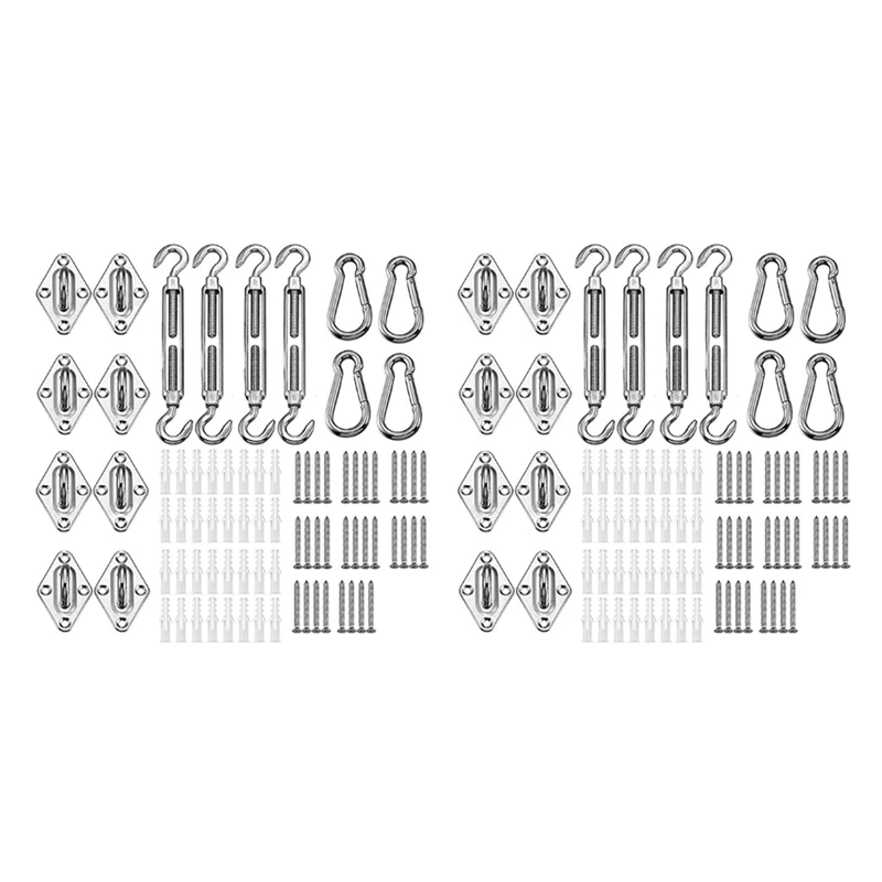 80 Pcs Stainless Awning Attachment Set Sun Shade Sail Canopy Fitting for Garden
80 Pcs Stainless Awning Attachment Set Sun Shade Sail Canopy Fitting for Garden