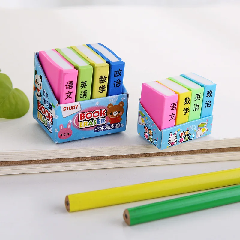 4 Pcs/Set Creative Book Style Pencil Eraser Kid Stationery School Office Supply Children Education Gift Prize Cute Pack
4 Pcs/Set Creative Book Style Pencil Eraser Kid Stationery School Office Supply Children Education Gift Prize Cute Pack