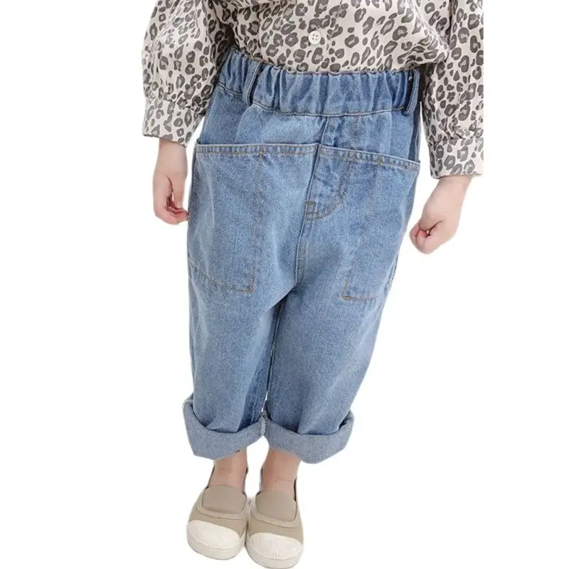 2022 Girls Jeans Spring Summer Loose Casual Blue Solid High Waist Denim Pants Kids Harem Trousers Children Clothes 1-5 Years
2022 Girls Jeans Spring Summer Loose Casual Blue Solid High Waist Denim Pants Kids Harem Trousers Children Clothes 1-5 Years