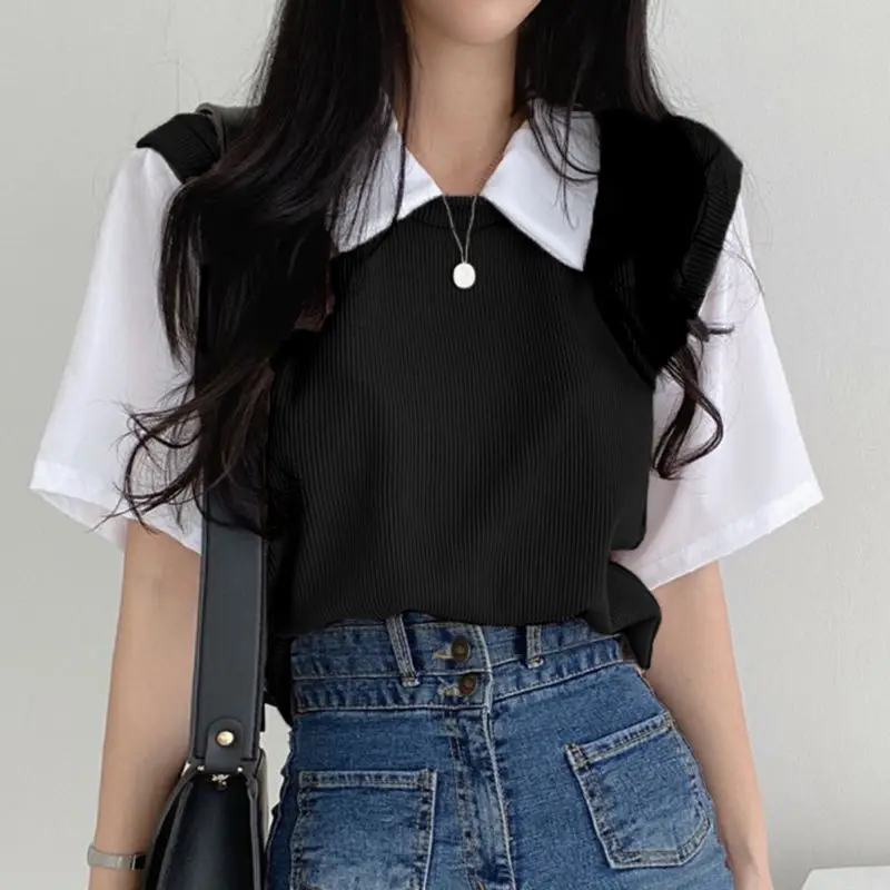2023 Sweet Vintage Casual Shirt Turn Down Collar Basic Loose Oversize Short Sleeve Female Women Student Shirts
2023 Sweet Vintage Casual Shirt Turn Down Collar Basic Loose Oversize Short Sleeve Female Women Student Shirts