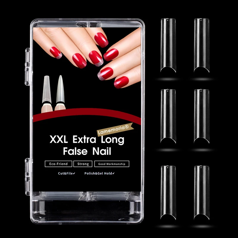 400Pcs/Box C Curve Straight XXL Extra Length False Nail Art Tips Natural/Clear Salon Half Cover Press on Nails Extension
400Pcs/Box C Curve Straight XXL Extra Length False Nail Art Tips Natural/Clear Salon Half Cover Press on Nails Extension