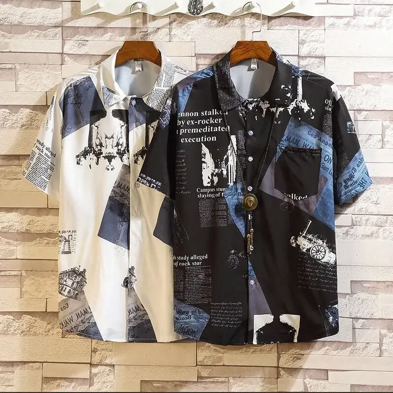 Men's short-sleeved shirts, thin print T-shirts, male and female polo shirts, youth personality tops Dropshipping
Men's short-sleeved shirts, thin print T-shirts, male and female polo shirts, youth personality tops Dropshipping
