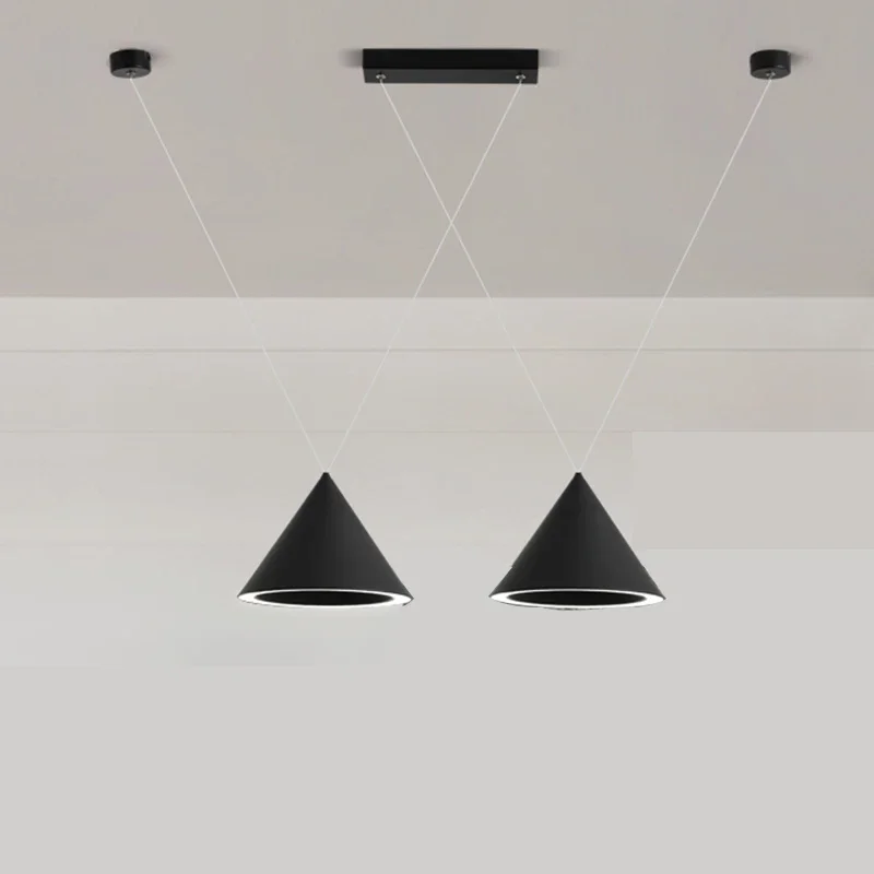 Современные подвесные лампы светодиодный комнатный светильник черного и белого