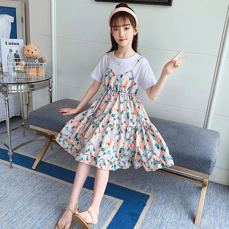 Little Girls Floral Dress Summer Fake Two-piece Quilting Chiffon Dresses Elegant Princess Teens Party Beautiful Kids Clothing
Little Girls Floral Dress Summer Fake Two-piece Quilting Chiffon Dresses Elegant Princess Teens Party Beautiful Kids Clothing