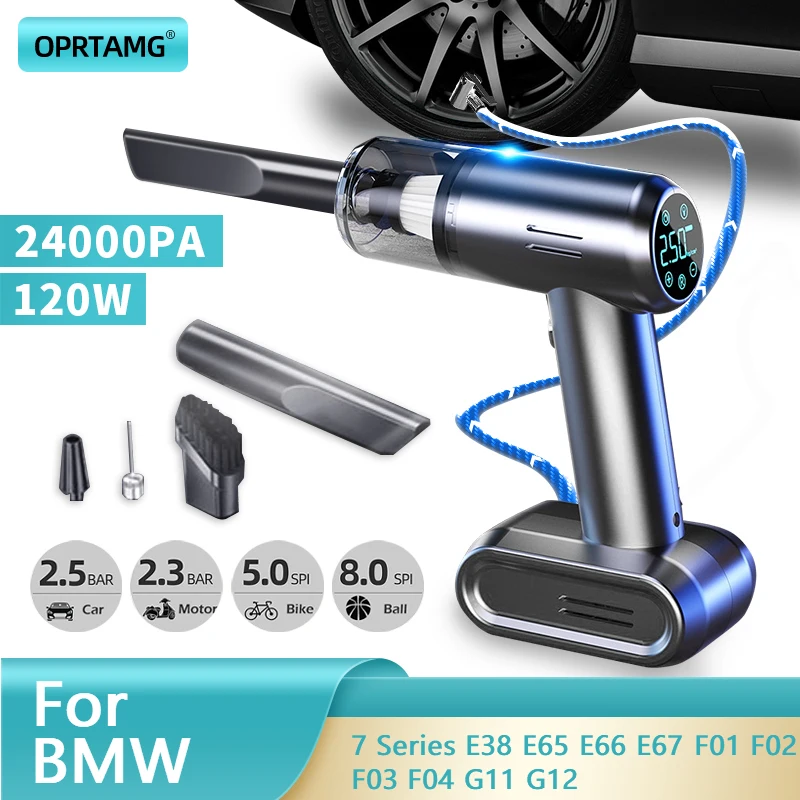 OPRTAMG 22000PA Inflatable Pump Car Wireless Electric Vacuum Cleaner For BMW 7 Series E38 E65 E66 E67 F01 F02 Car Accessories
OPRTAMG 22000PA Inflatable Pump Car Wireless Electric Vacuum Cleaner For BMW 7 Series E38 E65 E66 E67 F01 F02 Car Accessories